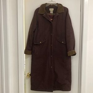 Vintage L.L. bean full length barn coat aztec lining